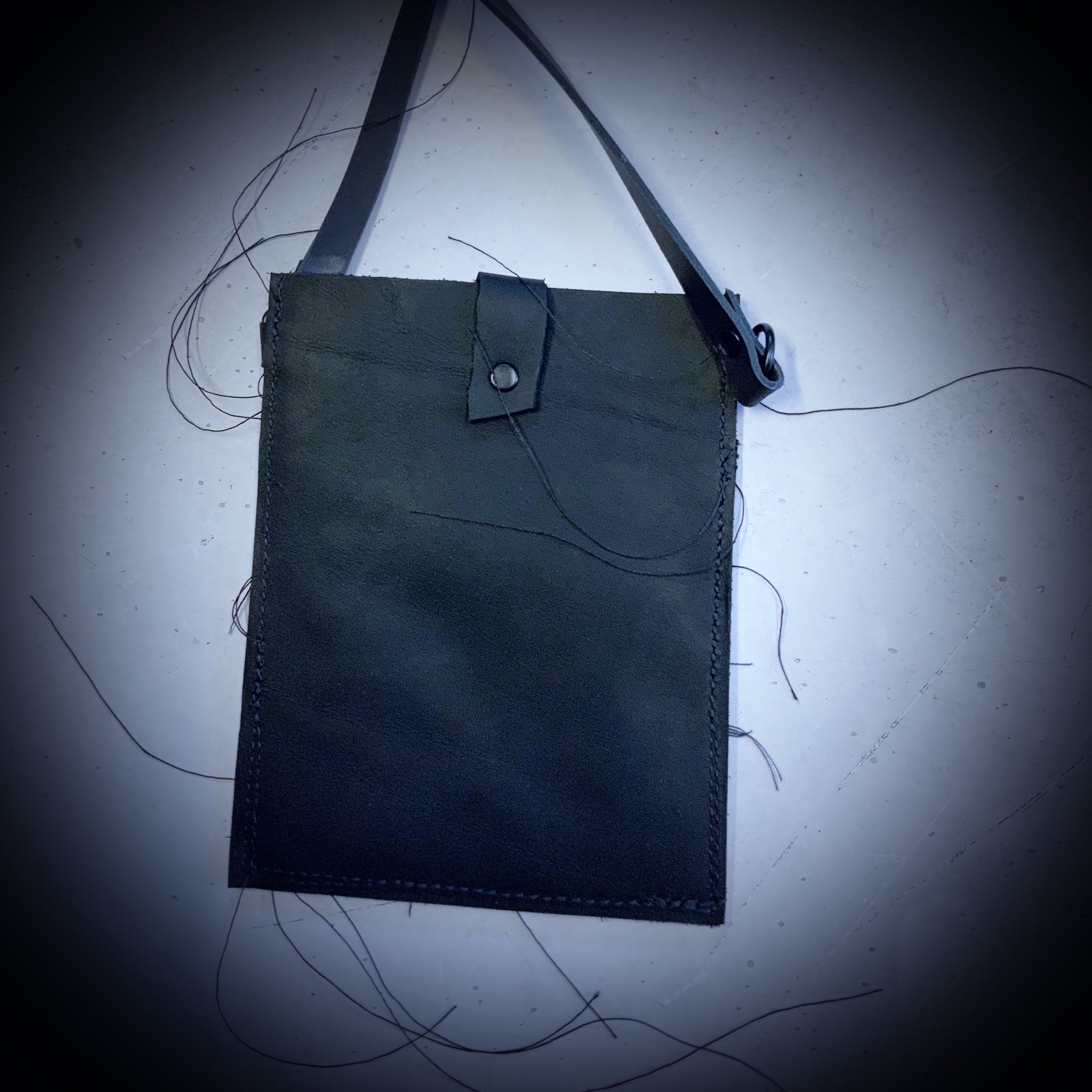 Raw Organic Threads Leather Phone Satchel